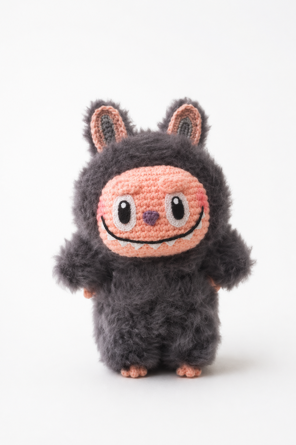 Labubu Doll – Charcoal Edition