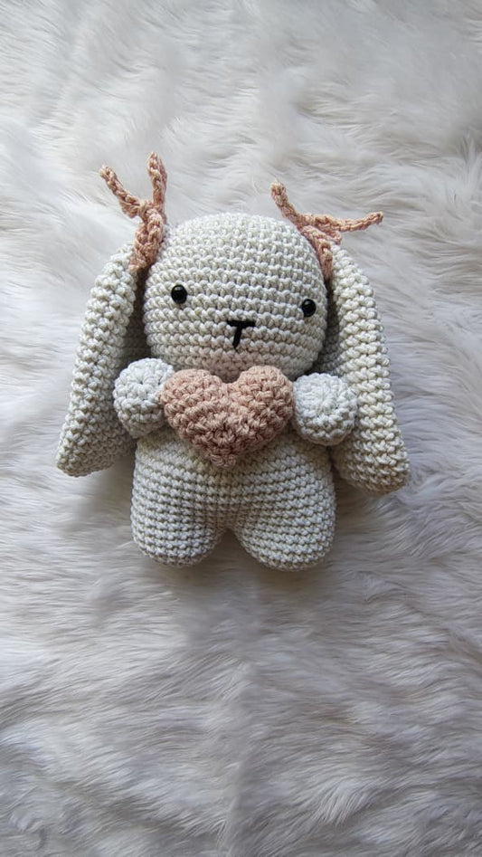 Cute Heart Bunny Amigurumi
