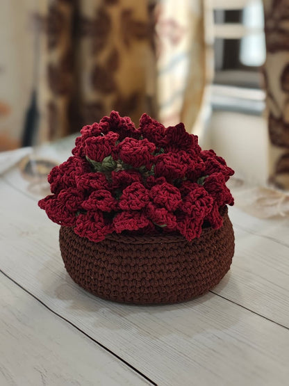 2-in-1 Rose Bouquet & Coaster Set